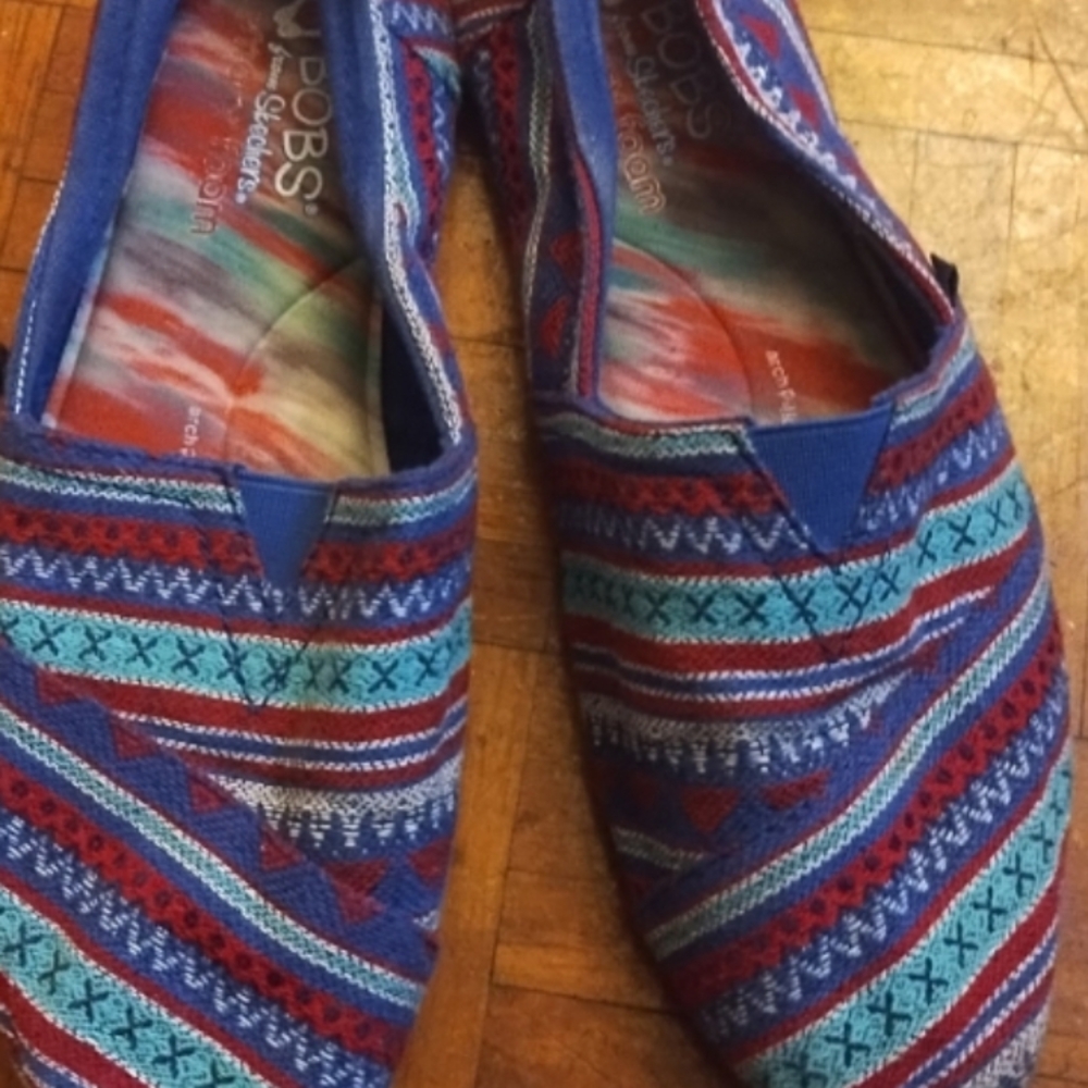 Colorful Patterned Slip-On Shoes